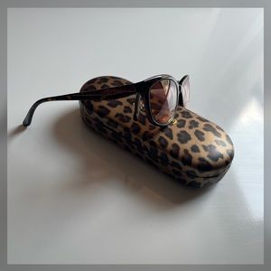 Guess Women's Black and Brown Animal Print Eyeglasses